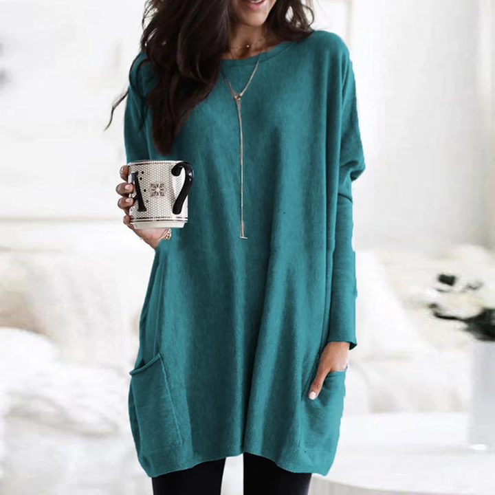 Lara - Long Sleeve Tunic with Pockets