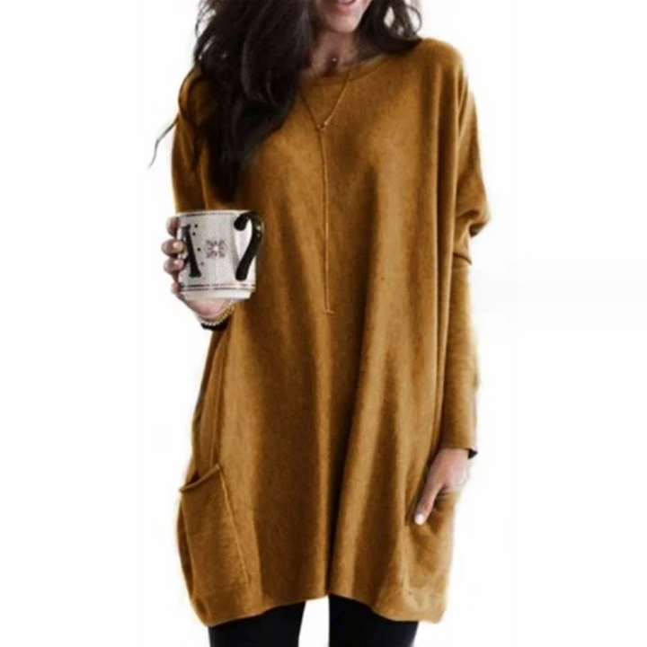 Lara - Long Sleeve Tunic with Pockets