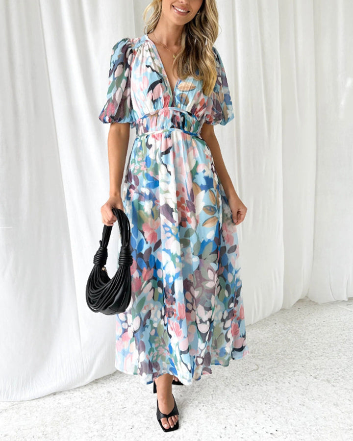 Eloise - Elegant Floral Midi Dress