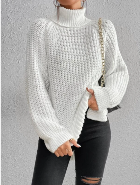 Zara - Cozy Cotton Turtleneck Sweater