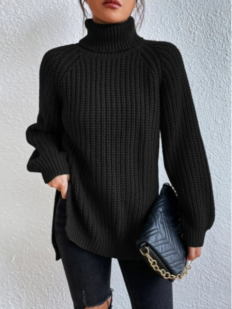 Zara - Cozy Cotton Turtleneck Sweater