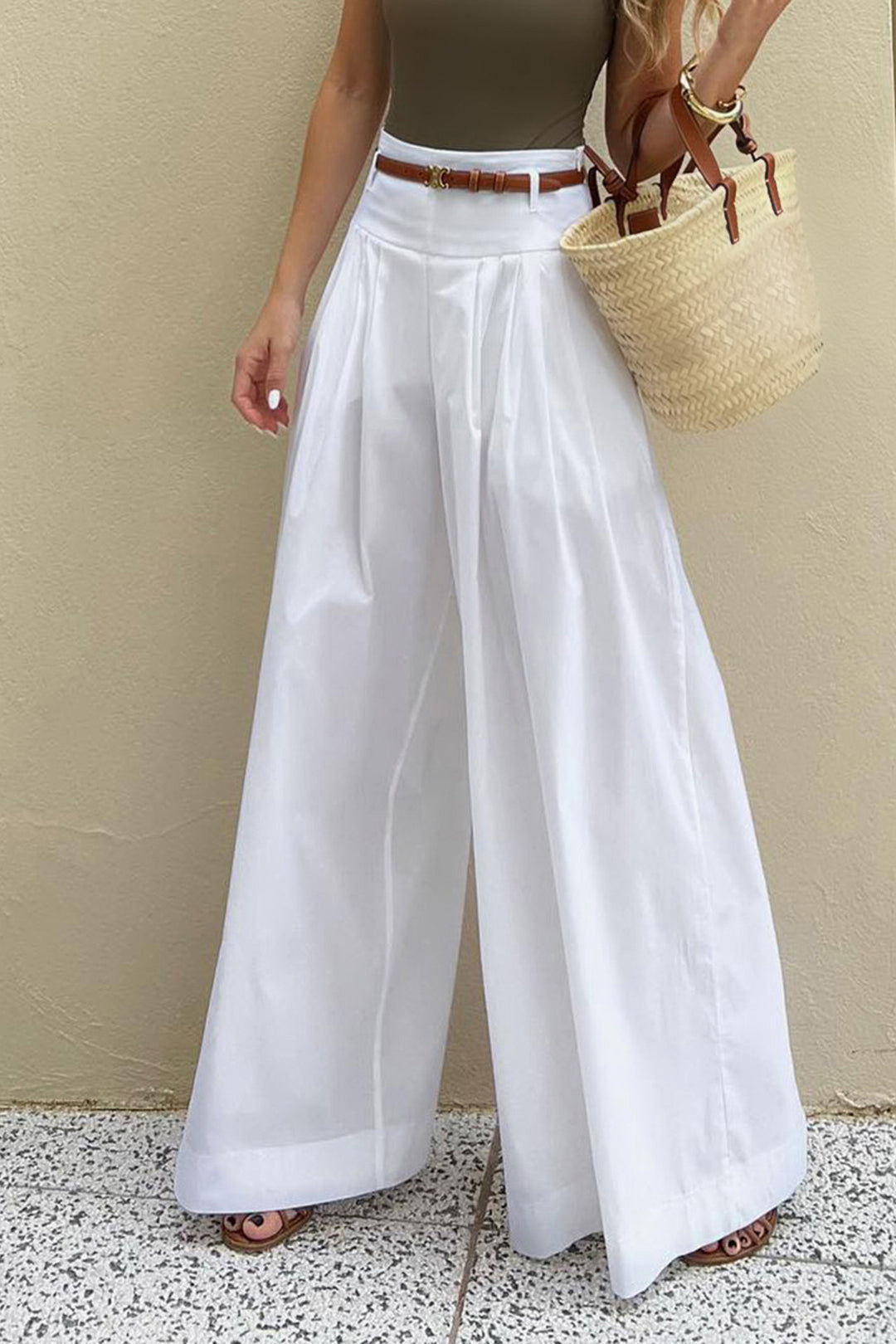 Daisy - Solid Wide-Leg Trousers