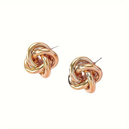 Jasmine - Vintage Twisted Metal Knot Stud Earrings