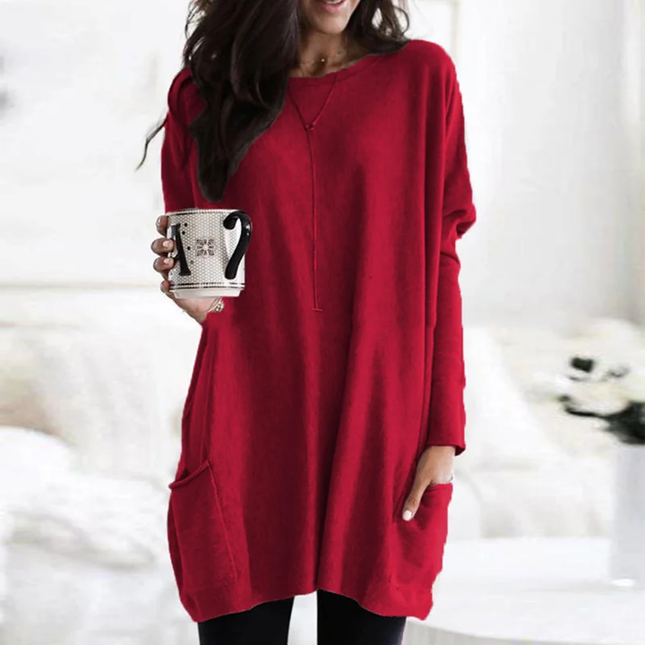 Lara - Long Sleeve Tunic with Pockets