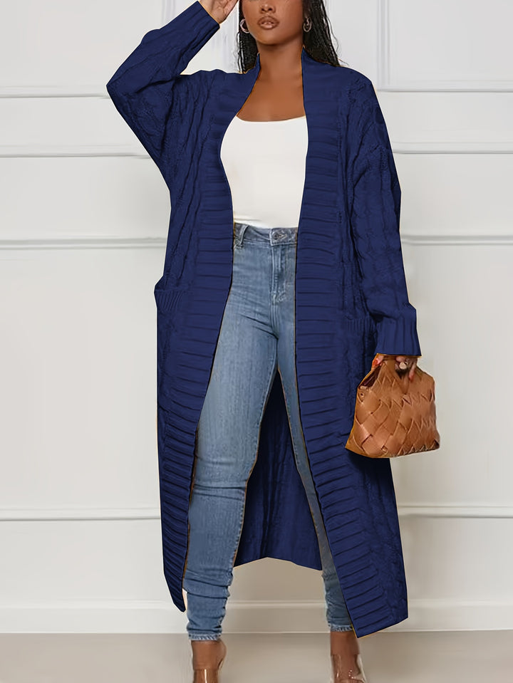 Judy - Cozy Plus Size Cable Knit Cardigan