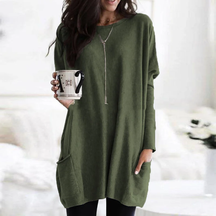 Lara - Long Sleeve Tunic with Pockets