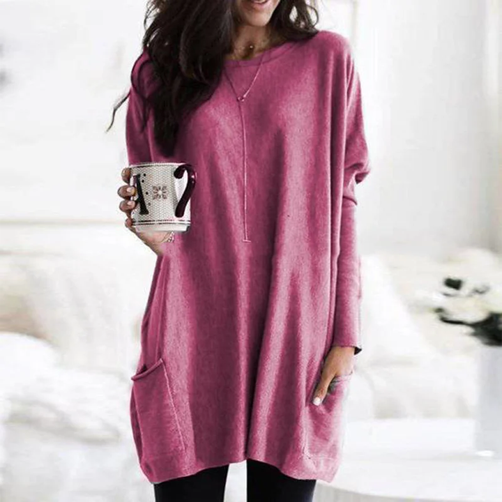 Lara - Long Sleeve Tunic with Pockets