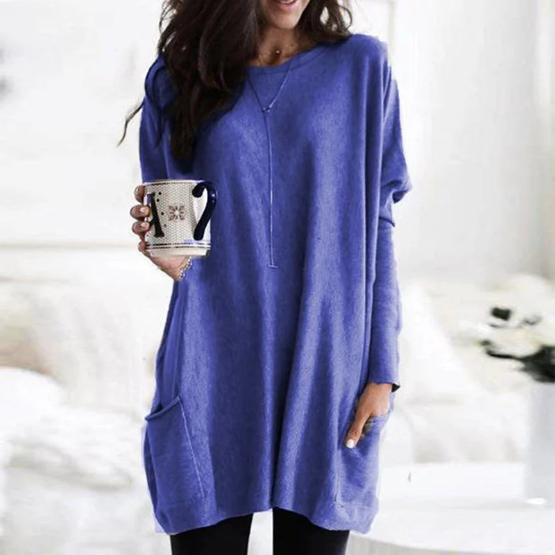 Lara - Long Sleeve Tunic with Pockets