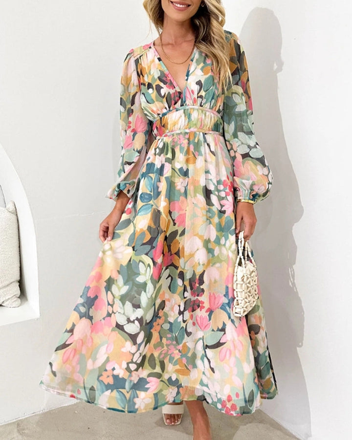 Eloise - Elegant Floral Midi Dress