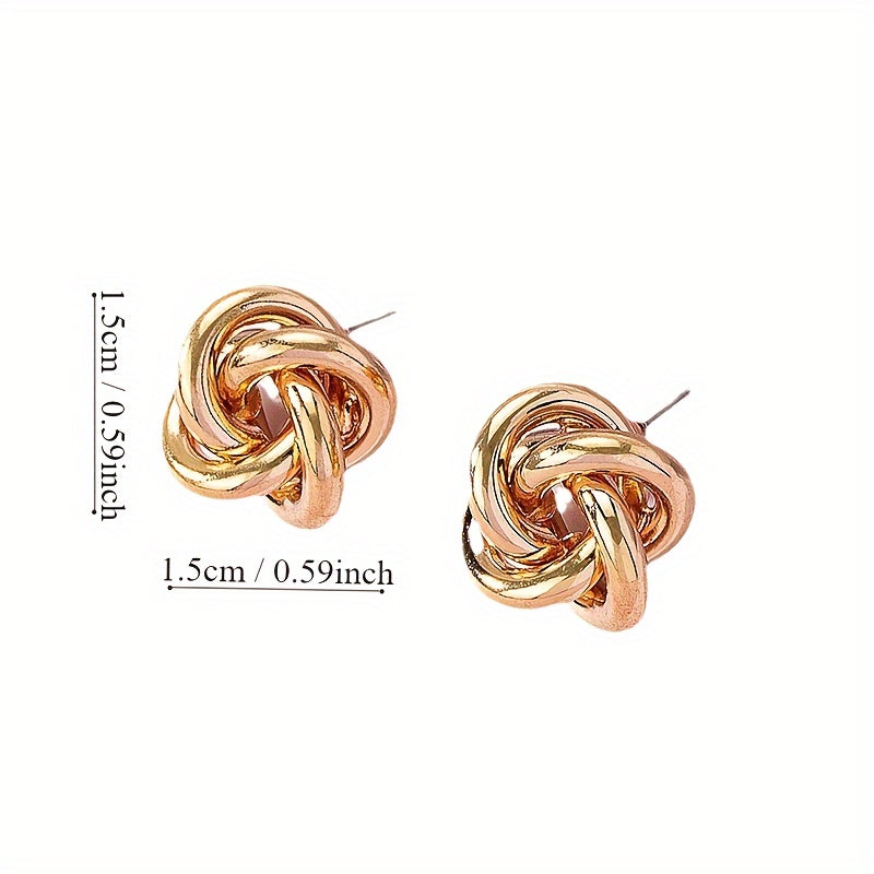 Jasmine - Vintage Twisted Metal Knot Stud Earrings