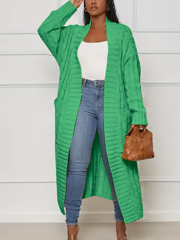 Judy - Cozy Plus Size Cable Knit Cardigan