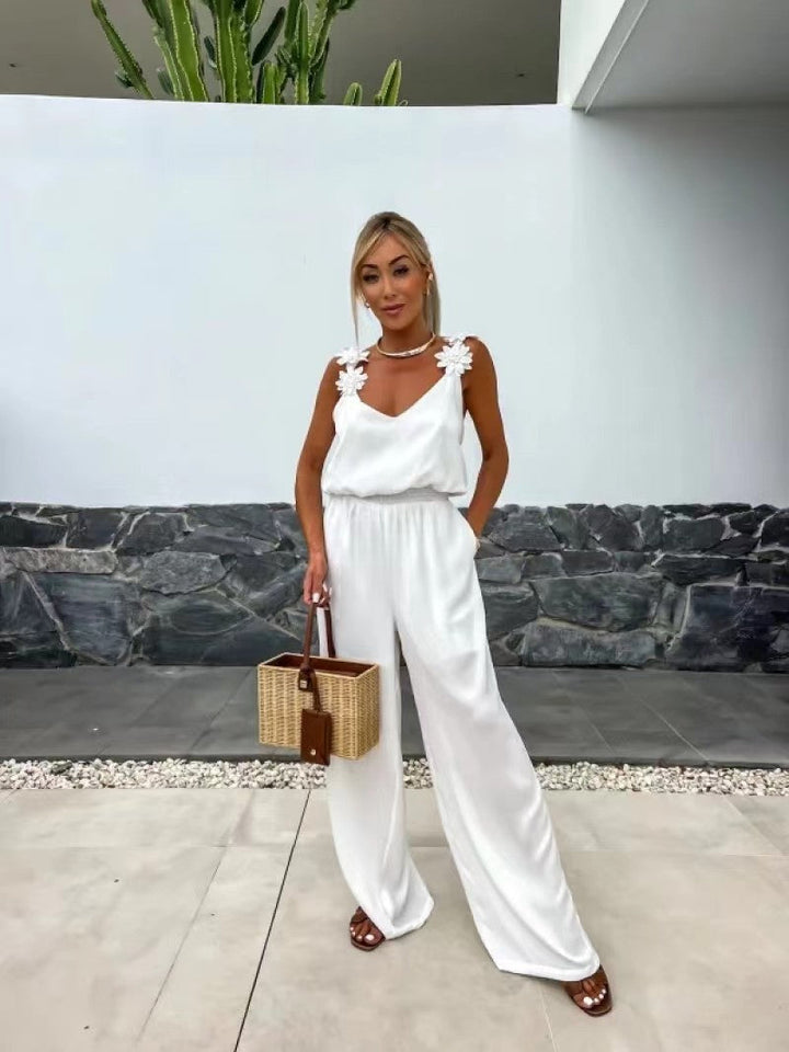 Lilac- Sleeveless Wide Leg Jumpsuit