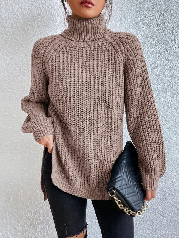 Zara - Cozy Cotton Turtleneck Sweater