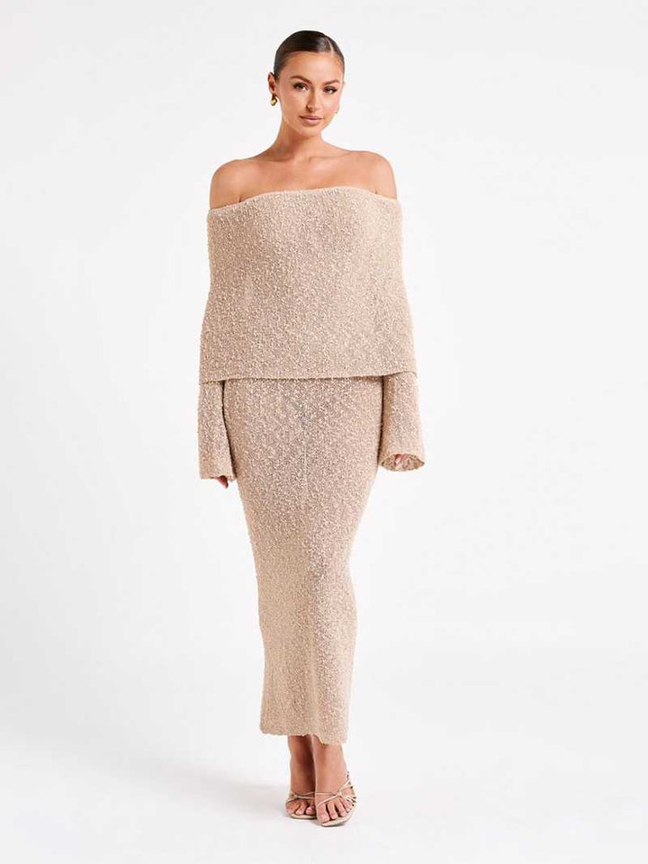 Aria - Ribbed Bouclé Dress