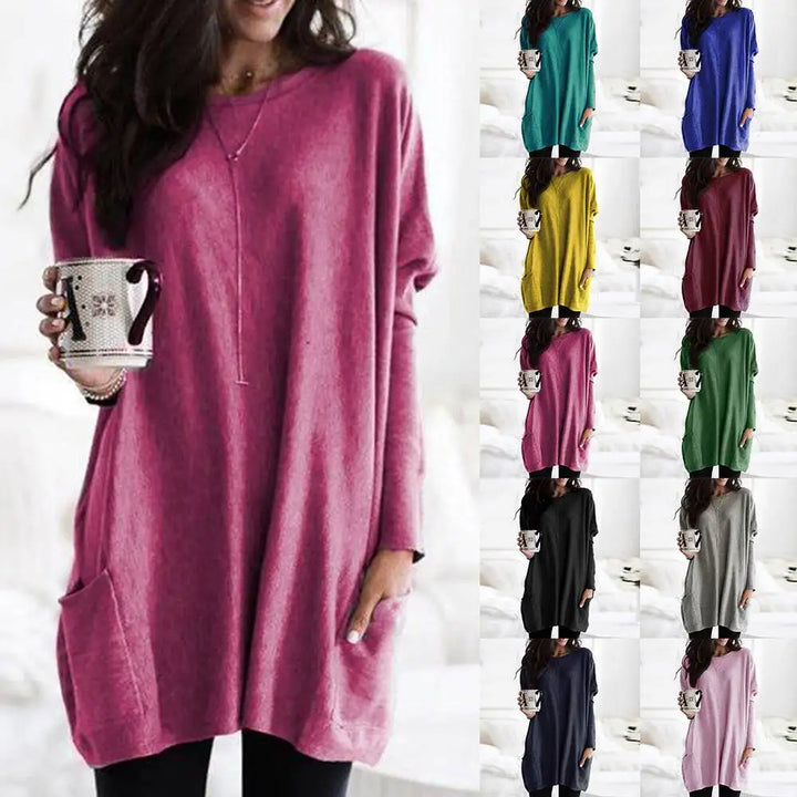 Lara - Long Sleeve Tunic with Pockets