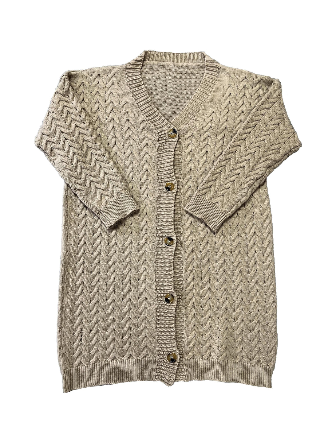 Evelyn - Chic Plus Size Cozy Cable Knit Cardigan