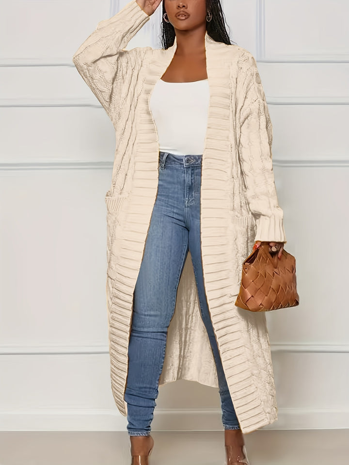 Judy - Cozy Plus Size Cable Knit Cardigan