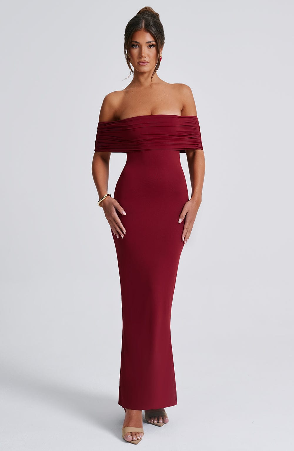 Tricia - Burgundy Maxi Dress