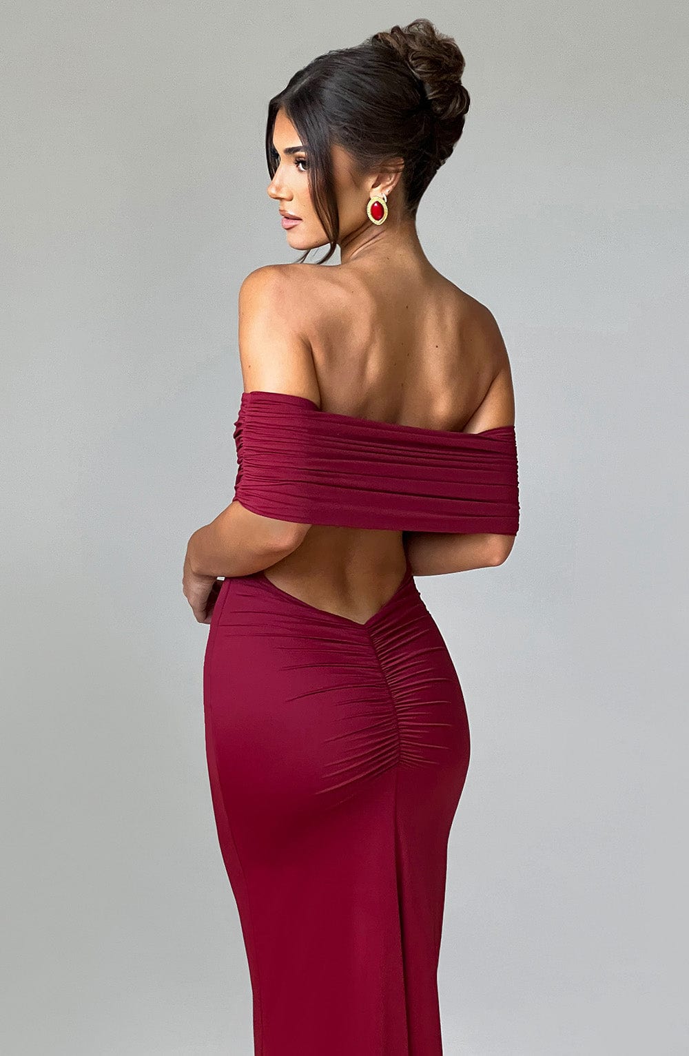 Tricia - Burgundy Maxi Dress