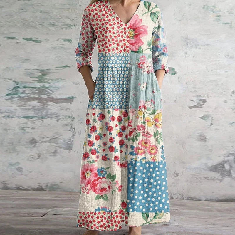 Romy - Elegant Retro Maxi Dress