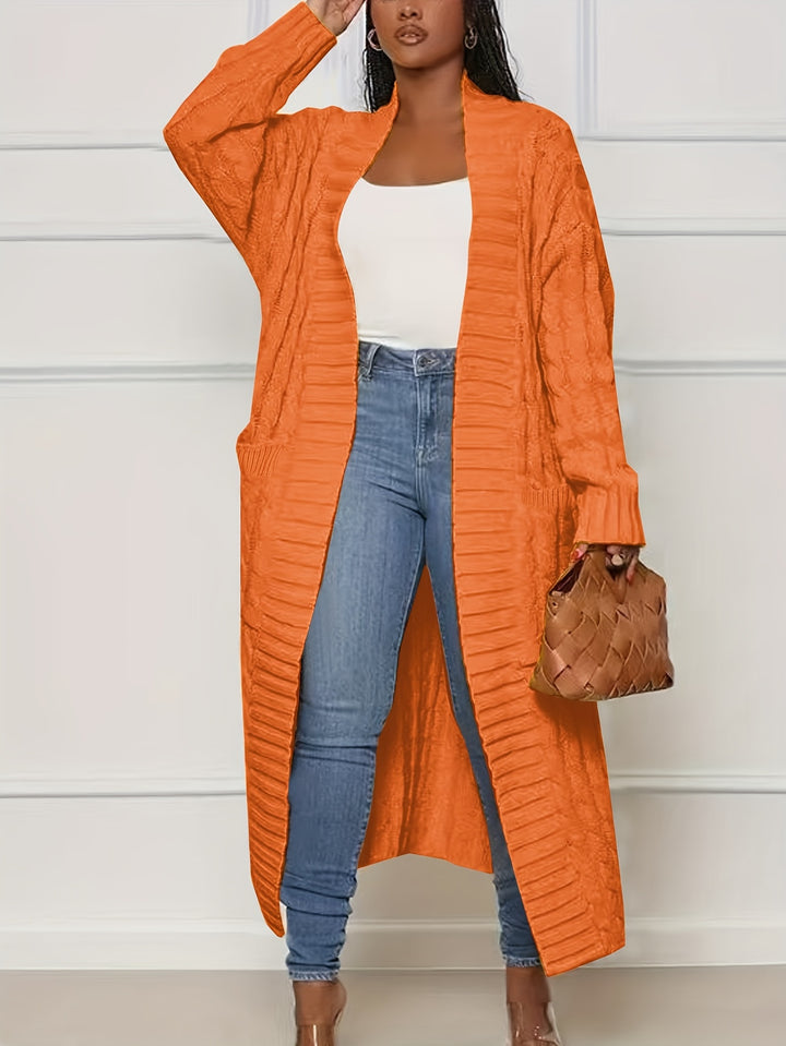 Judy - Cozy Plus Size Cable Knit Cardigan