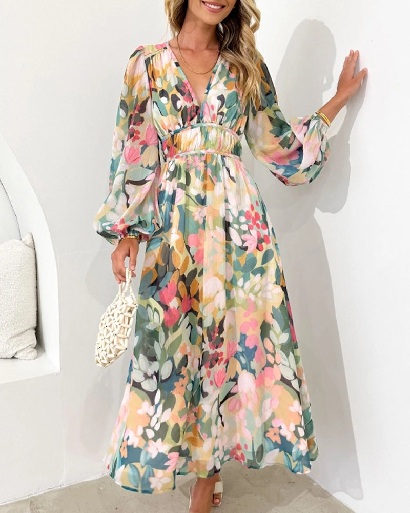 Eloise - Elegant Floral Midi Dress